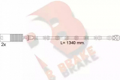 R BRAKE 610391rb -  Сигнализатор, износ тормозных колодок